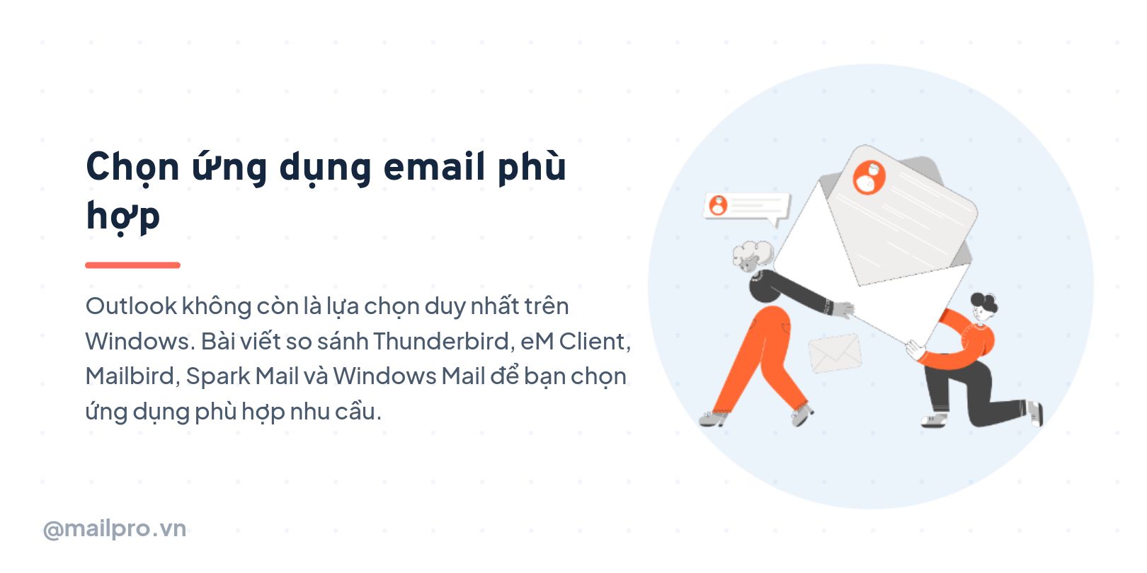 Chọn ứng dụng email phù hợp