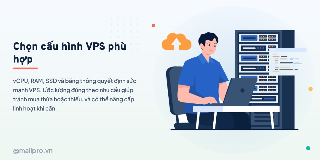 Cách chọn cấu hình VPS phù hợp với CPU, RAM và SSD bao nhiêu là đủ cho doanh nghiệp