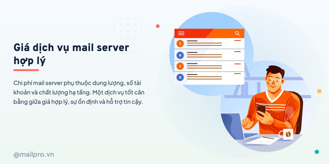 Giá dịch vụ mail server hợp lý