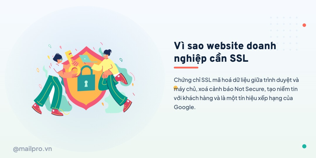 Ổ khóa SSL và giao thức HTTPS bảo vệ website doanh nghiệp