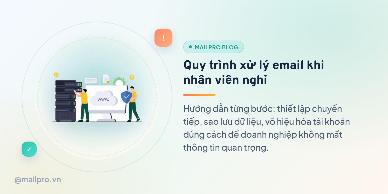 Quy trình xử lý email khi nhân viên nghỉ